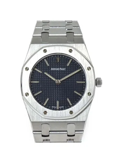 Pre-owned Audemars Piguet Pre Owned Royal Oak 33mm Watch In Blue