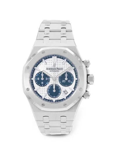 Pre-owned Audemars Piguet Pre Owned Royal Oak Chronograph 38mm Watch In White