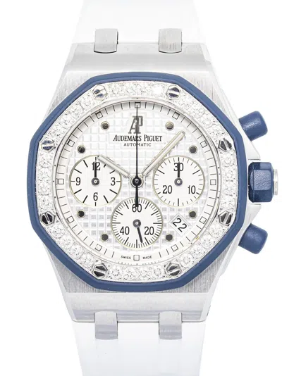 Pre-owned Audemars Piguet Pre Owned Royal Oak Offshore 37mm Watch In White