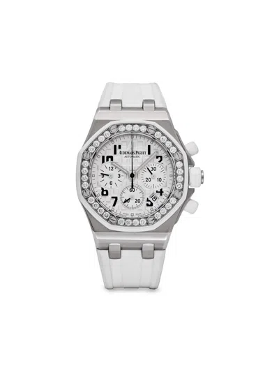 Pre-owned Audemars Piguet  Royal Oak Offshore 37mm In White