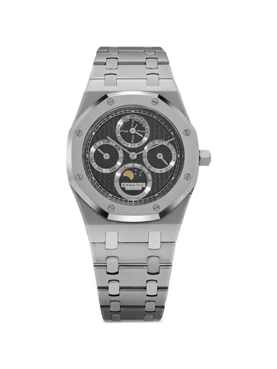 Pre-owned Audemars Piguet Pre Owned Royal Oak Perpetual Calendar 39mm Watch In Black