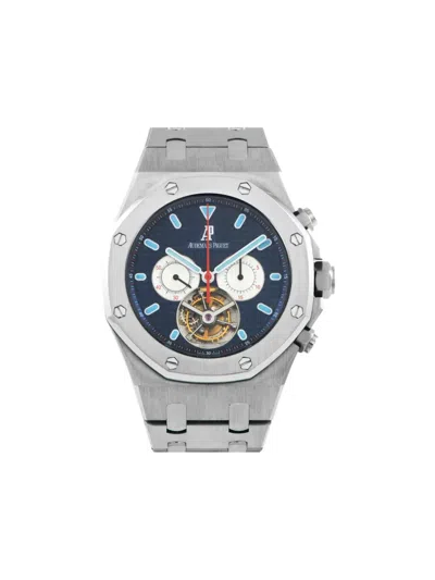 Pre-owned Audemars Piguet Pre Owned Royal Oak Tourbillon Chronograph 44mm In Blue