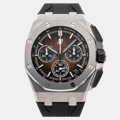 Pre-owned Audemars Piguet Royal Oak Offshore Chronograph 26420st.oo.a828cr.01 43 Mm In Brown