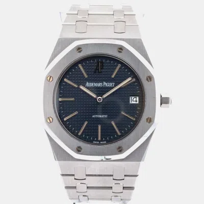 Pre-owned Audemars Piguet Royal Oak 14802st Grey Stainless Steel Automatic Men Wristwatch 39mm In Gray