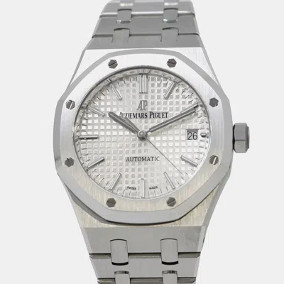 Pre-owned Audemars Piguet Royal Oak 15450st.oo.1256st.01.a Automatic Silver Stainless Steel Men's Wristwatch 37 Mm