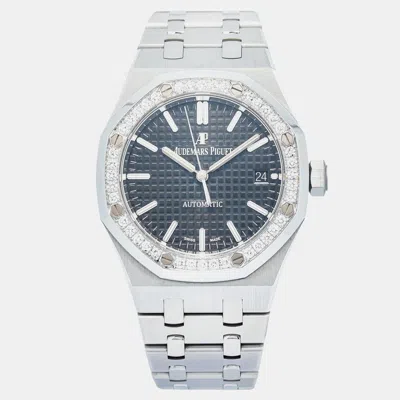 Pre-owned Audemars Piguet Royal Oak 15451st Automatic Black Stainless Steel Women's Wristwatch 37 Mm