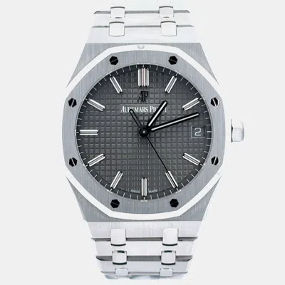 Pre-owned Audemars Piguet Royal Oak 15500st.oo.1220st.02 Grey Stainless Steel Automatic Men's Watches 41mm