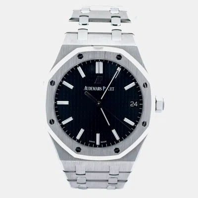 Pre-owned Audemars Piguet Royal Oak 15500st.oo.1220st.03 Black Stainless Steel Automatic Men's Watches 41mm