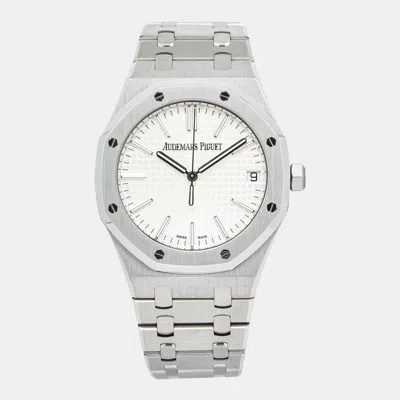 Pre-owned Audemars Piguet Royal Oak 15510st Automatic White Stainless Steel Men's Wristwatch 41 Mm