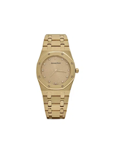 Pre-owned Audemars Piguet Royal Oak 18k Yellow Gold Diamond 33mm