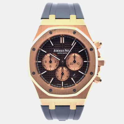 Pre-owned Audemars Piguet Royal Oak 26331or.oo.d821cr.01 Brown 18k Rose Gold Automatic Men's Watches 41mm