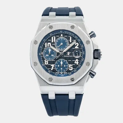 Pre-owned Audemars Piguet Royal Oak 26470st Automatic Black Stainless Steel Men's Wristwatch 42 Mm