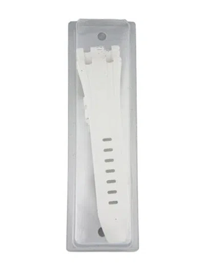 Pre-owned Audemars Piguet Royal Oak 28mm Watch Strap In White