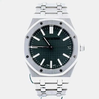 Pre-owned Audemars Piguet Royal Oak "50th Anniversary" 15510st.oo.1320st.04 Green Stainless Steel Automatic Men's Watches 41mm