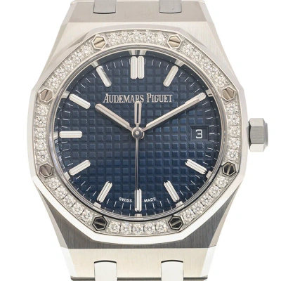 Audemars Piguet Royal Oak "50th Anniversary" Automatic Diamond Blue Dial Ladies Watch 77451st.zz.136 In Brown