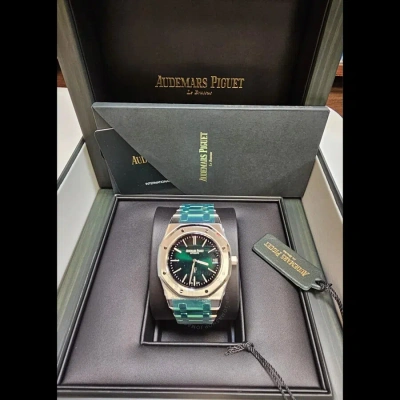 Audemars Piguet Royal Oak "50th Anniversary" Automatic Green Dial Men's Watch 16202pt.oo.1240pt.01 In Gold