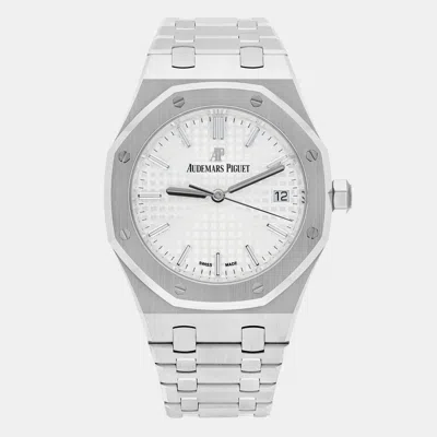 Pre-owned Audemars Piguet Royal Oak 77350st.oo.1261st.01 Automatic Silver Stainless Steel Women's Wristwatch 34 Mm