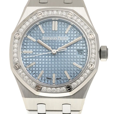 Audemars Piguet Royal Oak Automatic Blue Dial Ladies Watch 15551st.zz1356st.01 In Metallic