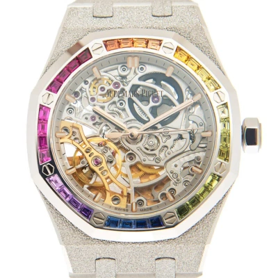 Audemars Piguet Royal Oak Automatic Watch 15468bc.yg.1259bc.01 In Gold / Gold Tone / Rainbow / Rose / Rose Gold Tone / Skeleton / White