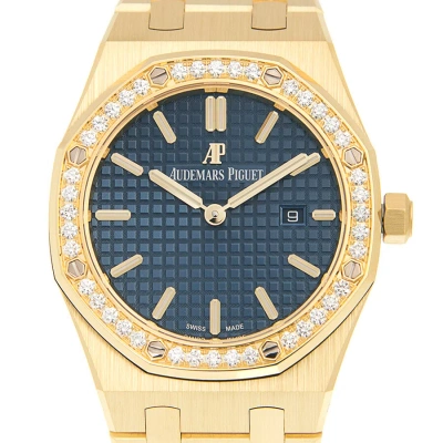 Audemars Piguet Royal Oak Blue Dial Ladies 18 Carat Yellow Gold Watch 67651ba.zz.1261ba.02