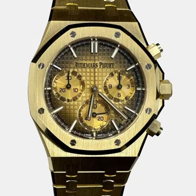 Pre-owned Audemars Piguet Royal Oak Chronograph 26240ba Wristwatch In Gold