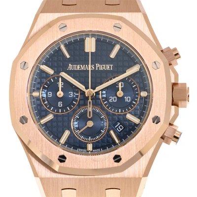 Audemars Piguet Royal Oak Chronograph Automatic Blue Dial Men's Watch 26715or.oo.1356or.01 In Blue / Gold / Gold Tone / Rose / Rose Gold / Rose Gold Tone