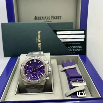 Audemars Piguet Royal Oak Chronograph Automatic Purple Dial Men's Watch 26240bc.oo.1320bc.01 In Gold / Gold Tone / Purple / White