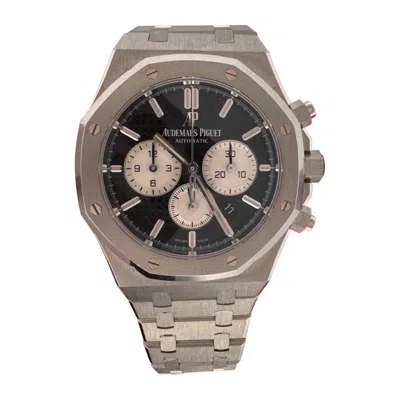 Pre-owned Audemars Piguet Royal Oak Chronograph Black 41mm Steel 26331st Box