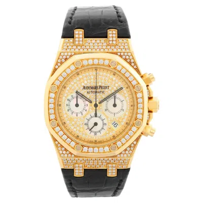 Pre-owned Audemars Piguet Royal Oak Chronograph Men's 18k Yellow Gold Watch 26068ba.zz.d08