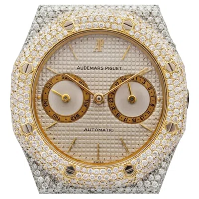 Pre-owned Audemars Piguet Royal Oak Custom Diamond Two-tone Wrist Watch In Multiple