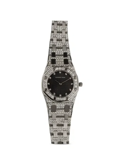 Pre-owned Audemars Piguet Royal Oak Diamond Bezel 26mm Watch In Silver