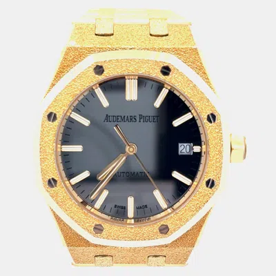 Pre-owned Audemars Piguet Royal Oak Frosted Gold "carolina Bucci" 15454ba.gg.1259ba.02 Automatic Mirror Dial 18k Yellow Gold W In Transparent