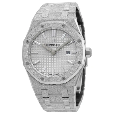 Audemars Piguet Royal Oak Frosted Gold Silver Dial Ladies Watch 67653bc.gg.12663bc.01 In Metallic