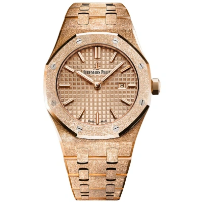 Audemars Piguet Royal Oak Frosted Pink Gold-toned Dial Ladies 18k Rose Gold Watch 67653or.gg.1263or.