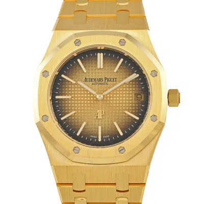 Audemars Piguet Royal Oak "jumbo Extra-thin 50th Anniversary" Automatic Champagne Dial Men's Watch 1 In Yellow/gold Tone/beige