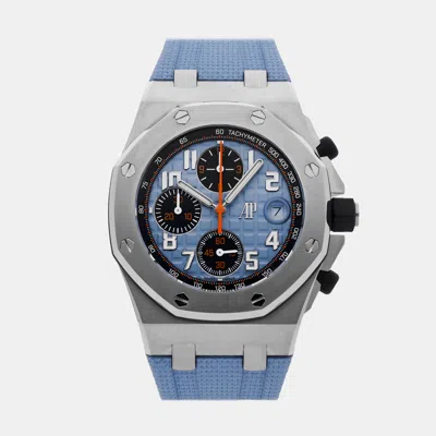 Pre-owned Audemars Piguet Royal Oak Offshore 26238st.oo.a340ca.01 Blue Stainless Steel Automatic Men's Watches 42mm