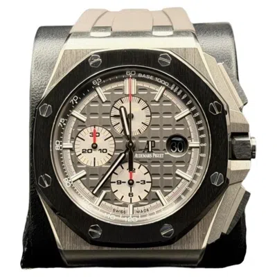 Pre-owned Audemars Piguet Royal Oak Offshore 26400io 44mm Grey Dial Titanium Box Papers In Gray