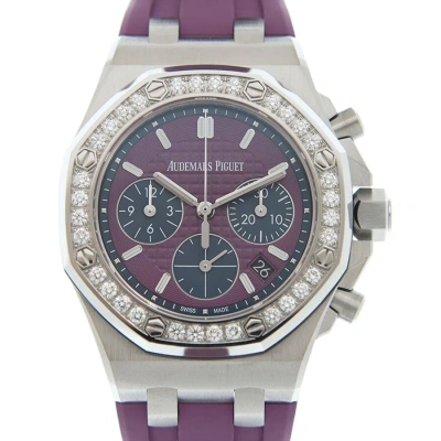 Audemars Piguet Royal Oak Offshore Chronograph Diamond Purple Dial Ladies Watch 26231st.zz.d075ca.01