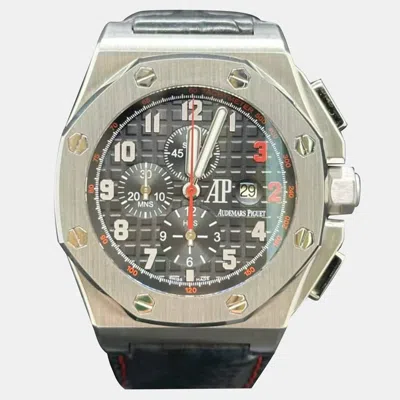 Pre-owned Audemars Piguet Royal Oak Offshore Chronograph Shaquille O'neal 26133st Black Dial Stainless Steel Men's Wristwatch 