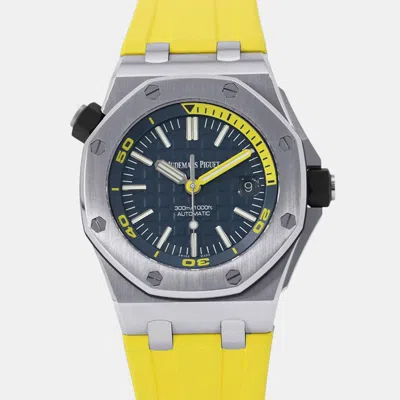 Pre-owned Audemars Piguet Royal Oak Offshore Diver 15710st.oo.a027ca.01 Automatic Blue Stainless Steel Men's Wristwatch 42mm