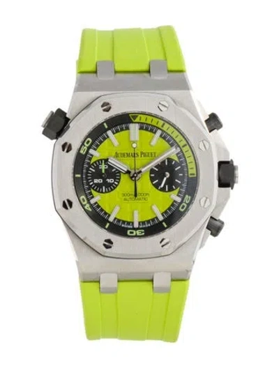 Pre-owned Audemars Piguet Royal Oak Offshore Diver Chronograph Watch In Multicolor