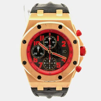 Pre-owned Audemars Piguet Royal Oak Offshore Marcus Edition 26299or.oo.d001ga.01 Black 18k Rose Gold Automatic Men's Watches 4