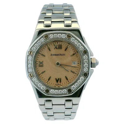 Pre-owned Audemars Piguet Royal Oak Offshore Pink Dial Diamon Bezel Ladies Watch