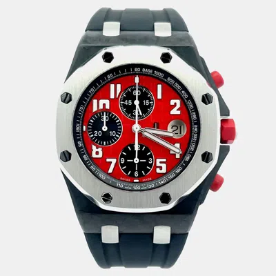 Pre-owned Audemars Piguet Royal Oak Offshore Singapore Grand Prix 26190os.oo.d003cu.01 Automatic Red Ceramic Stainless Steel M