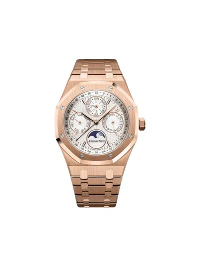 Pre-owned Audemars Piguet Royal Oak Perpetual Calendar 41mm In Silver