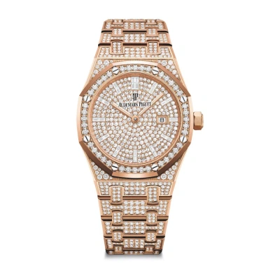 Audemars Piguet Royal Oak Quartz Diamond Ladies Watch 67652or.zz.1265or.01 In Gold