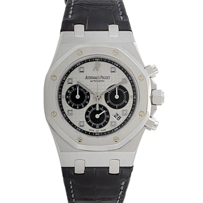 Audemars Piguet Royal Oak Silver Dial Chronograph Men's Watch 26035ptood002cr01 In Black