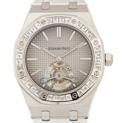 Audemars Piguet Royal Oak Tourbillon Extra- Thin Smkoked Grey Dial Men's Watch 26516pt.zz.1220pt.01 In Gray