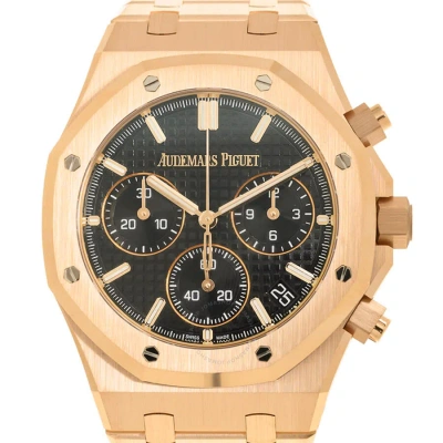 Audemars Piguet Royal Oak"50th Year Anniversary" Chronograph Automatic Black Dial Men's Watch 26240o In Gold