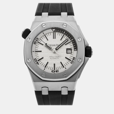Pre-owned Audemars Piguet Silver Stainless Steel Royal Oak Offshore 15710st.oo.a002ca.02 Automatic Men's Wristwatch 42 Mm